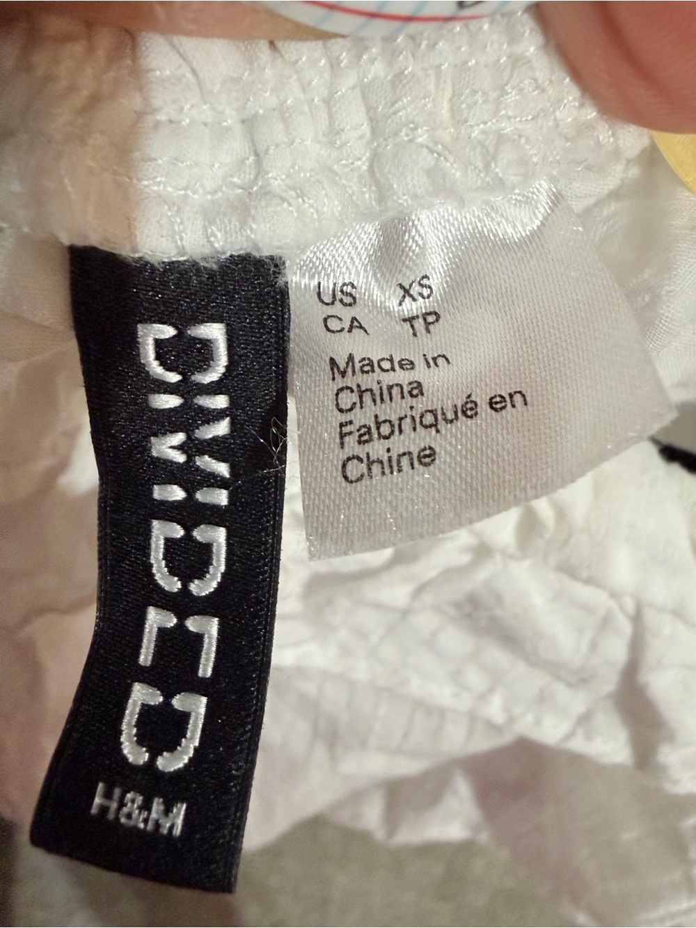 Divided by H&M White Off-the-Shoulder Ruffle Cotton Top - Picture 6 of 6